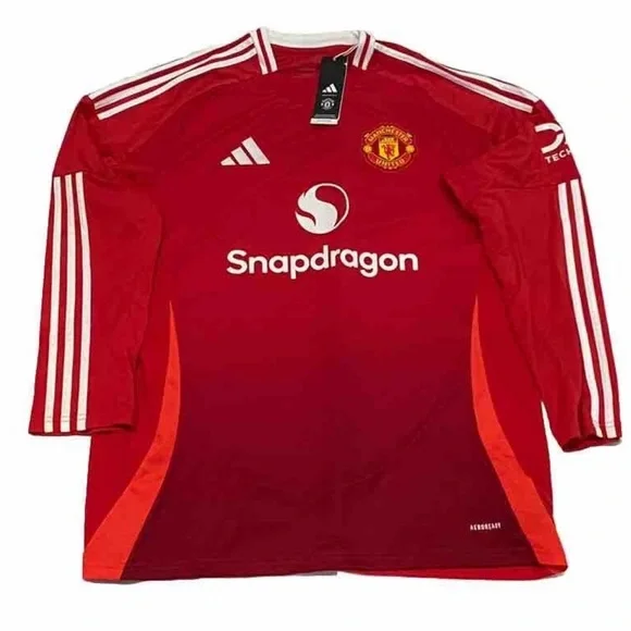 Adidas Manchester United 2024/25 Home Soccer Football Long Sleeve Jersey - Picture 2 of 11